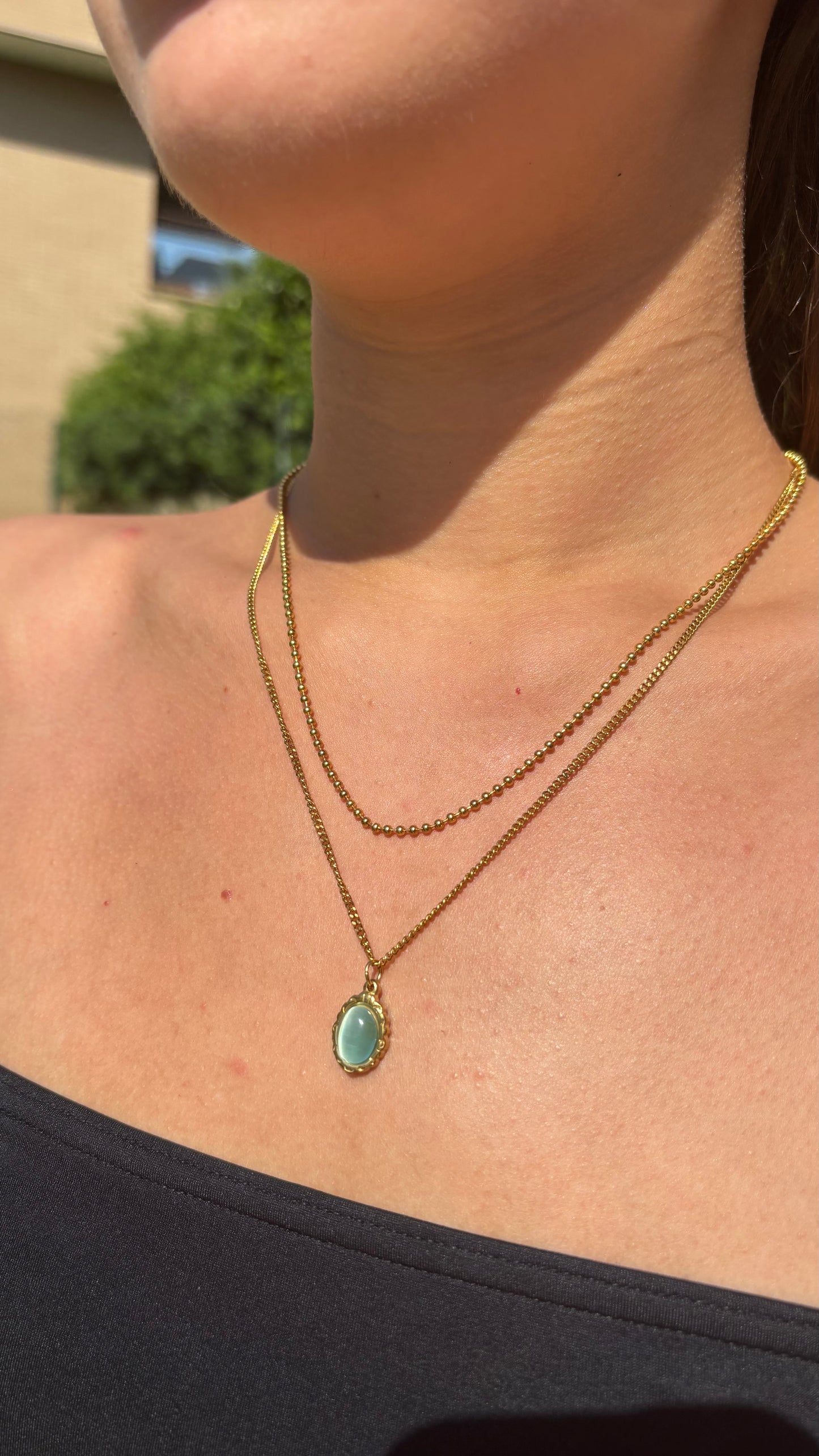 Colección verano: Collar Dúo Verde Brisa