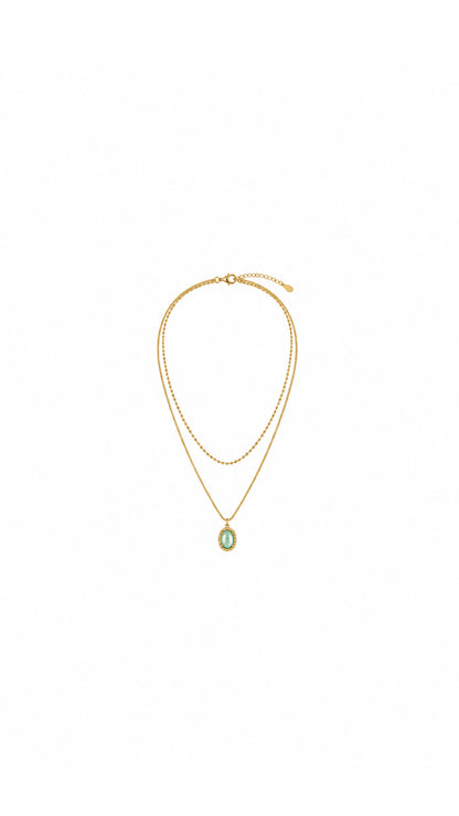 Colección verano: Collar Dúo Verde Brisa