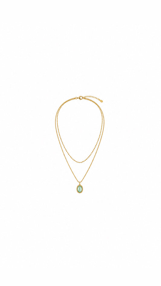 Colección verano: Collar Dúo Verde Brisa