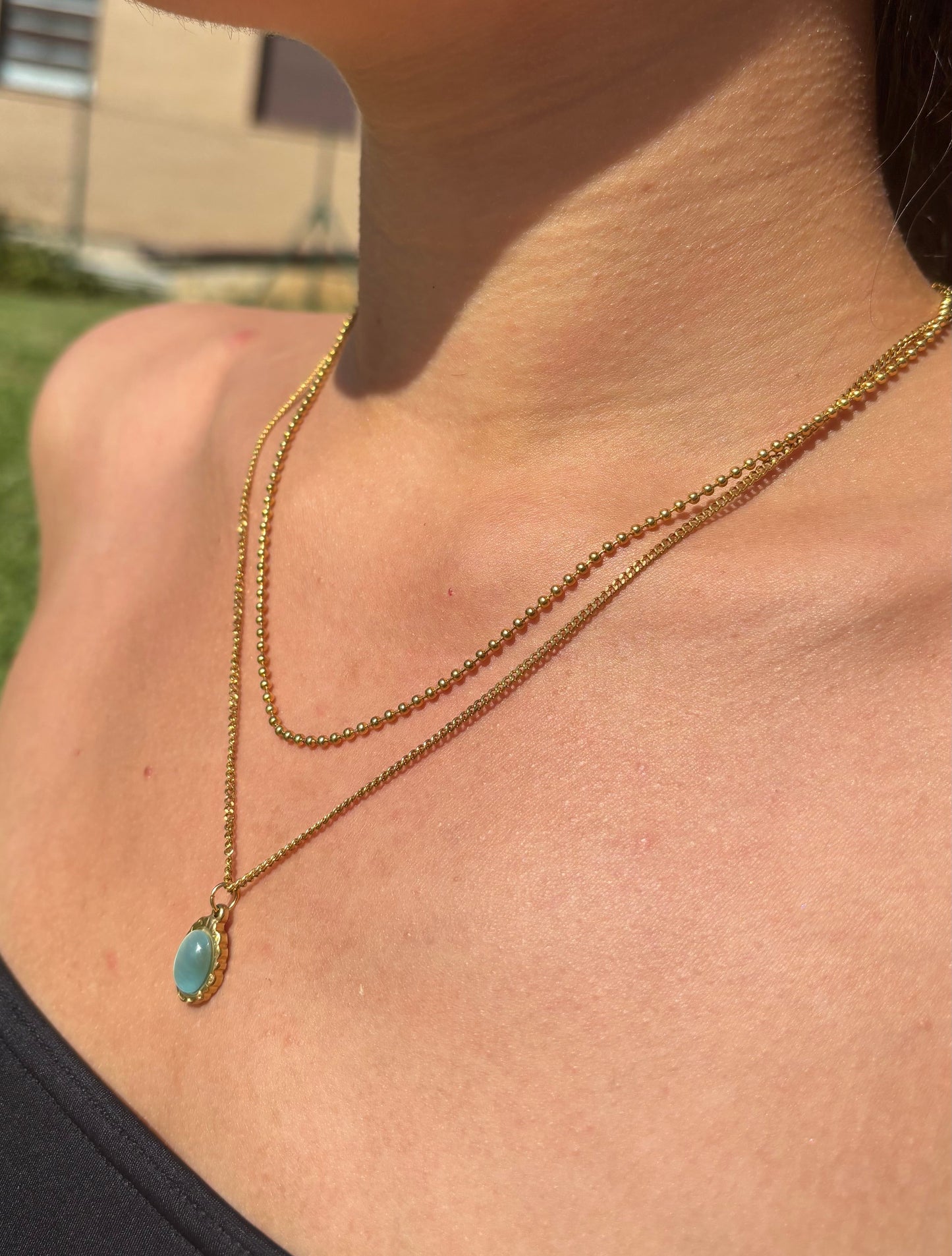 Colección verano: Collar Dúo Verde Brisa