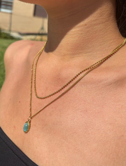 Colección verano: Collar Dúo Verde Brisa